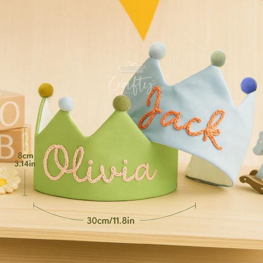 Custom Linen Birthday Crown