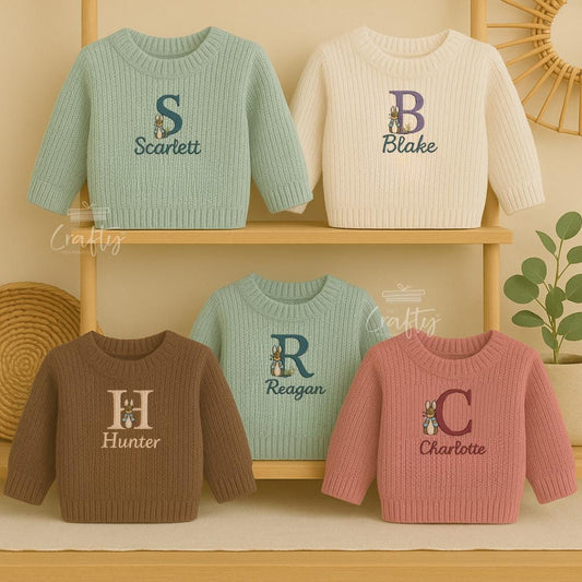 Custom Name Bunny Sweater