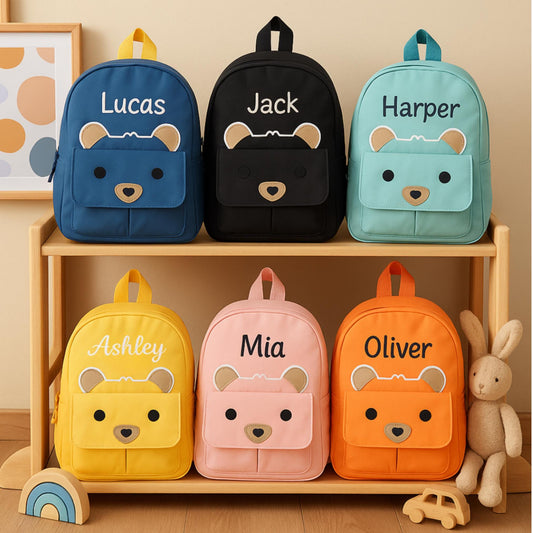 Custom Embroidered Bear Backpack