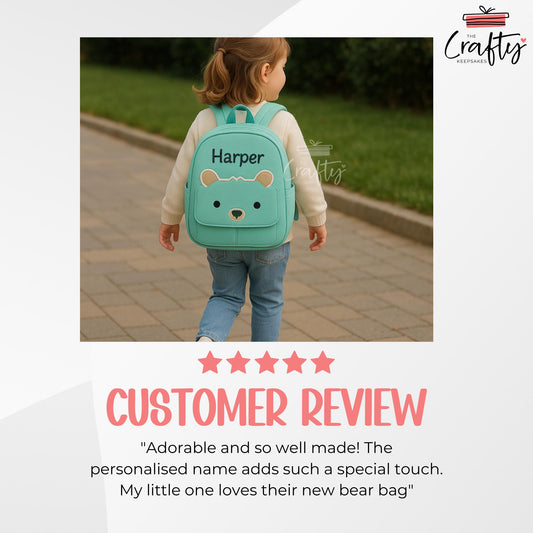 Custom Embroidered Bear Backpack