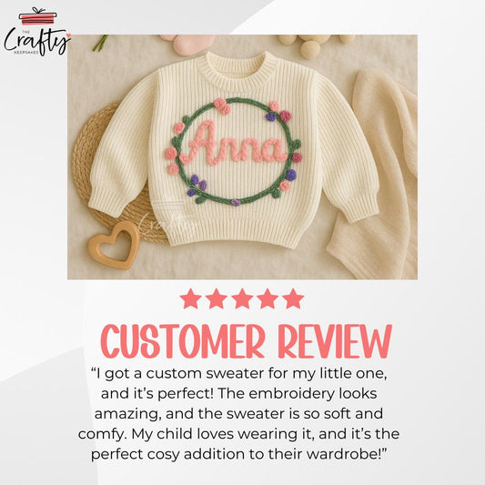 Floral Wreath Name Sweater