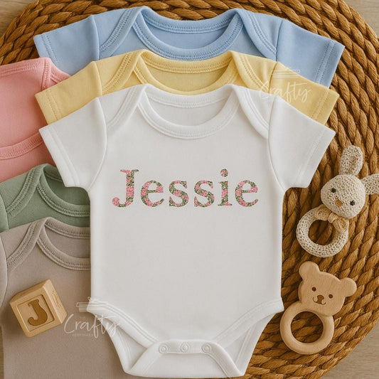 Custom Floral Baby Onesie