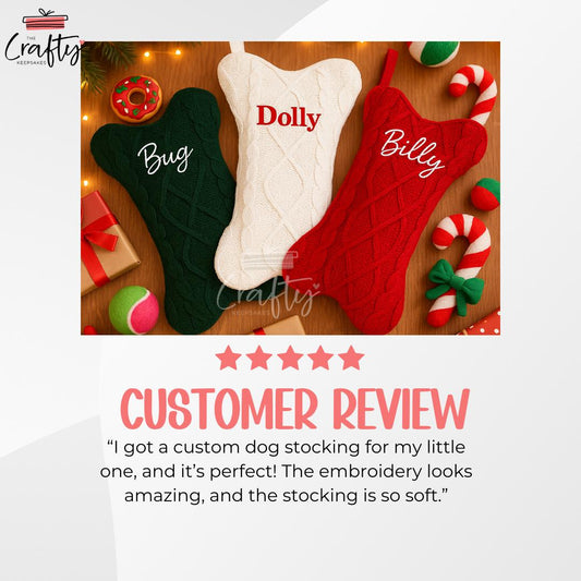 Bone Shaped Dog Christmas Stocking