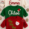 Custom Hand Embroidered Christmas Baby Sweater Jumper