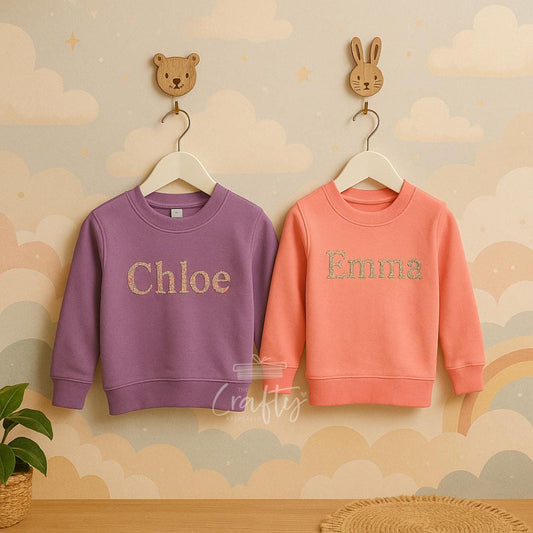 Custom Floral Name Kids Sweater: Embroidered Keepsake Gift