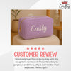 Personalised Embroidered Corduroy Makeup Bag: Custom Travel Cosmetic Pouch