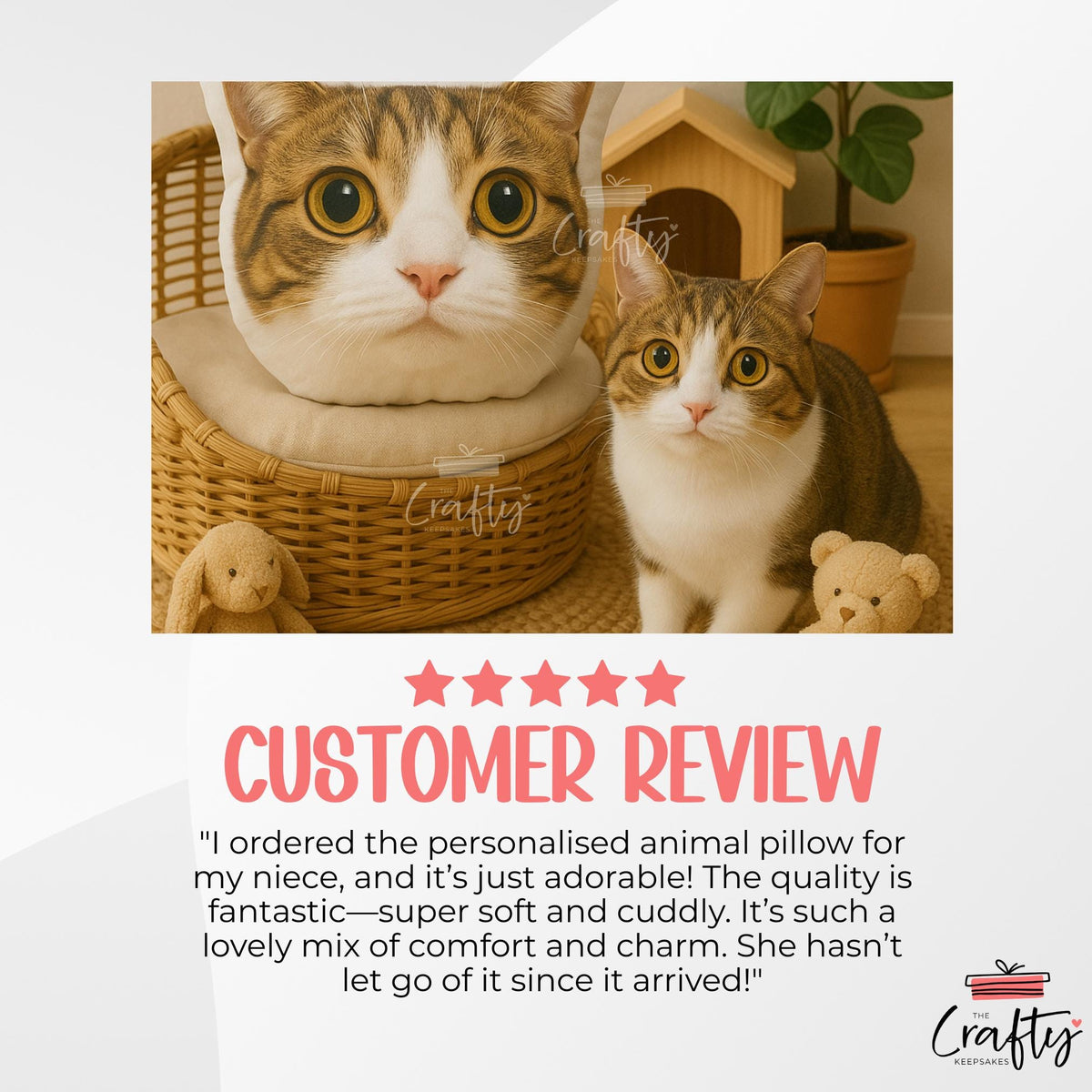 Custom Pet Pillow: Personalised Dog/Cat Memorial Gift