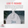 Personalised Baby Beanie: Embroidered Knot Hat, Newborn Gift