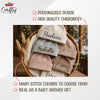 Personalised Baby Beanie: Embroidered Knot Hat, Newborn Gift