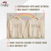 Custom Floral Name Kids Sweater: Embroidered Keepsake Gift