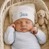 Personalised Baby Beanie: Embroidered Knot Hat, Newborn Gift