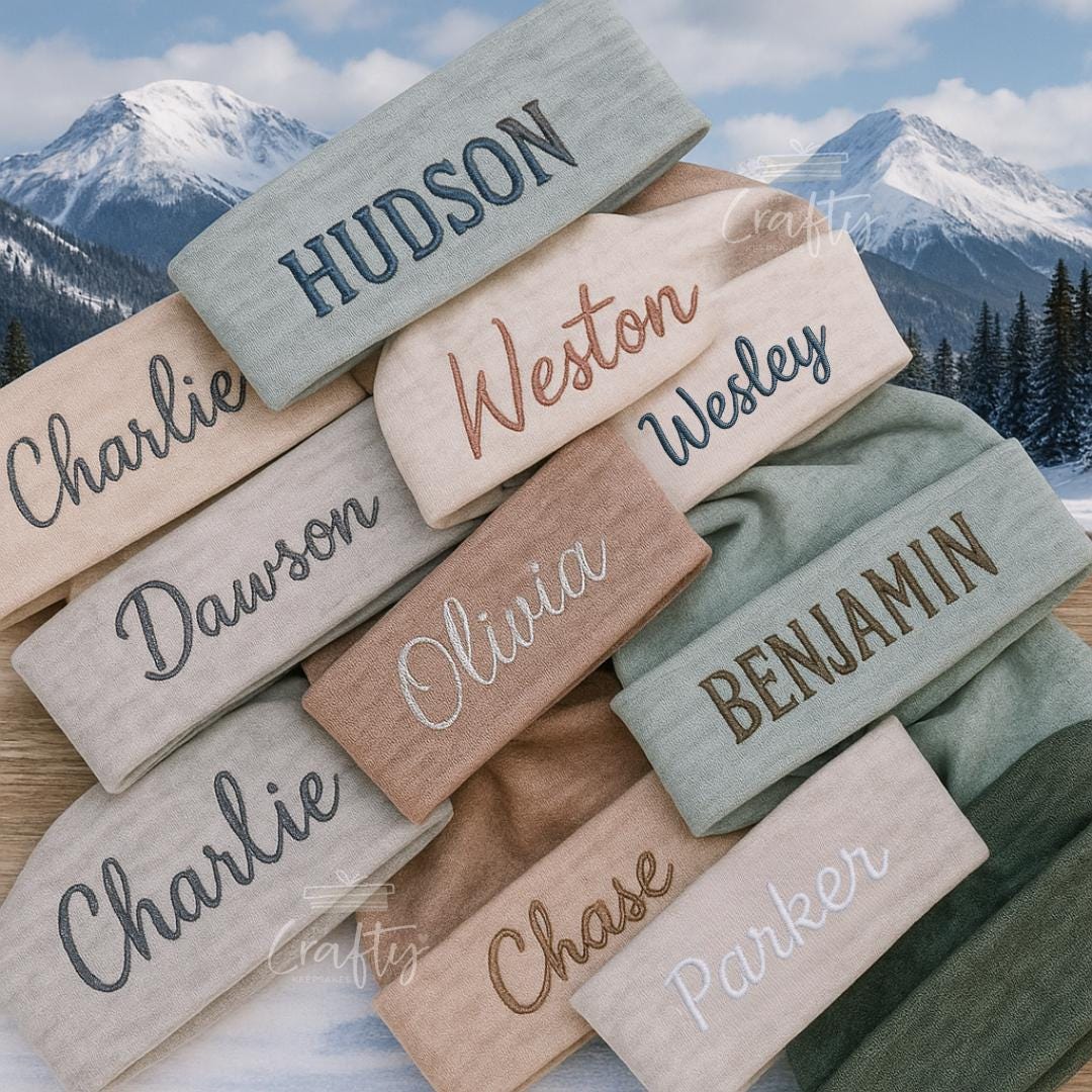 Personalised Baby Beanie: Embroidered Knot Hat, Newborn Gift