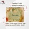 Personalised Name Ruffle Baby Bib: Custom Embroidered Cotton Newborn Gift
