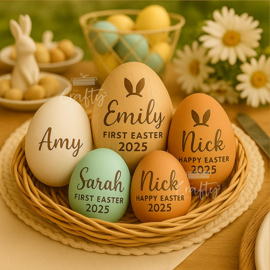 Custom Name Wooden Easter Egg | Personalised Name Easter Keepsake | Baby Gift or Basket Filler | Spring Decor | Baby’s First Easter Gift