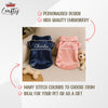 Personalised Silk Pet Pajamas: Custom Embroidered Name Sleepwear