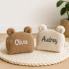 Personalised Bear Embroidered Makeup Bag: Custom Name Travel Pouch