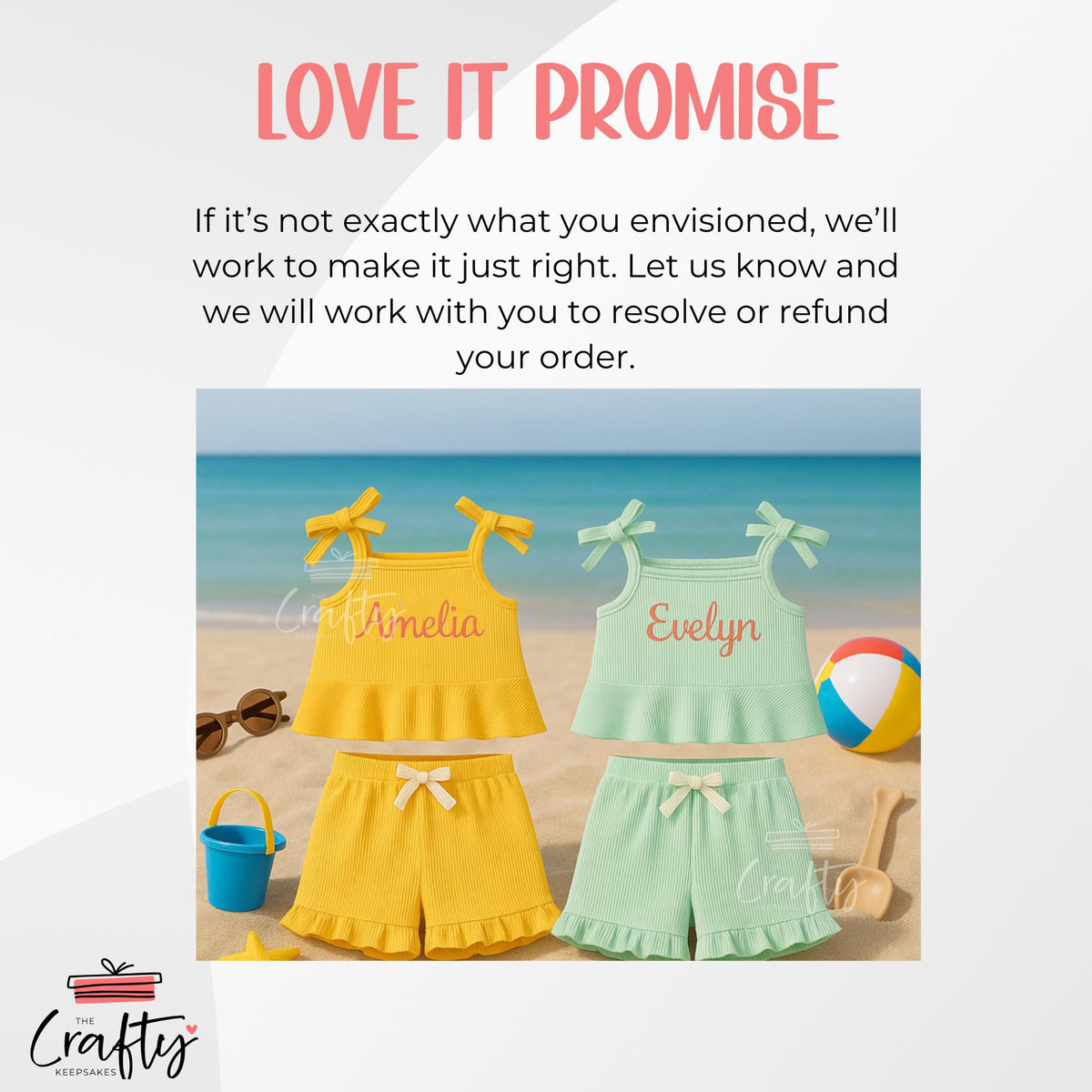 Personalised Baby Girl Summer Outfit: Embroidered Ruffle Top & Shorts