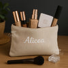 Custom Name Corduroy Makeup Bag | Custom Corduroy Makeup Bag | Personalised Name Zip Pouch | Travel Gift Idea for Women or Bridesmaids Gift