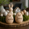 Personalised Wooden Easter Egg: Engraved Name Keepsake, Baby's First Easter