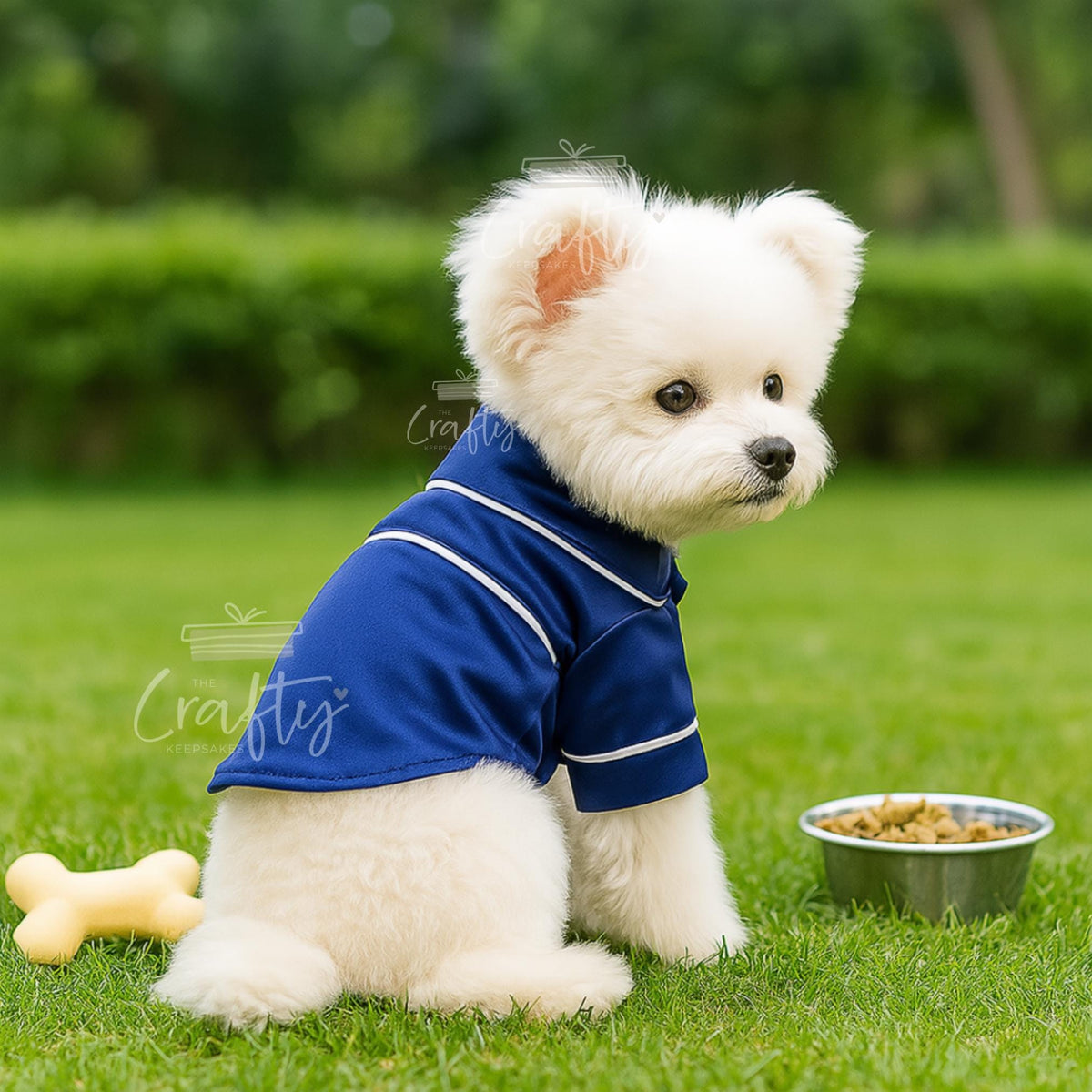 Personalised Silk Pet Pajamas: Custom Embroidered Name Sleepwear