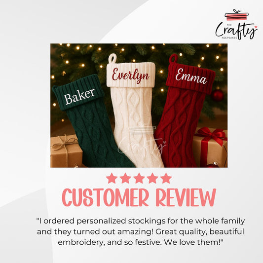 Personalised Name Christmas Stocking | Custom Name Knit Stocking | Festive Personalised Gift | Holiday Decor | Family Name Xmas Stockings