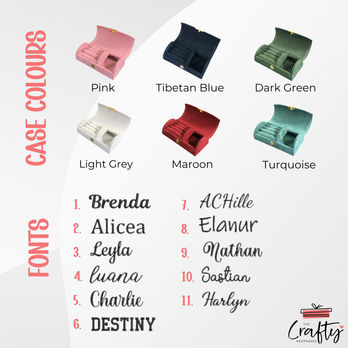 Personalised Velvet Travel Jewelry Box: Engraved Ring & Earring Case