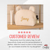 Personalised Bear Embroidered Makeup Bag: Custom Name Travel Pouch