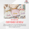 Embroidered Baby Comforter: Plush Animal Lovey, Personalised Newborn Gift