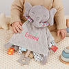 Embroidered Baby Animal Lovey: Personalised Plush Comfort Toy