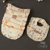 Personalised Name Baby Bib: Custom Embroidered Ruffled Cotton Feeding Bib