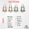 Personalised Canvas Tote Bag with Zip: Embroidered Everyday Handbag