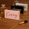 Personalised Acrylic Box Clutch: Custom Embroidered Name Wedding Bag