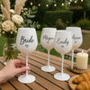 Personalised White Plastic Wine Glass: 16oz Custom Drinkware Gift