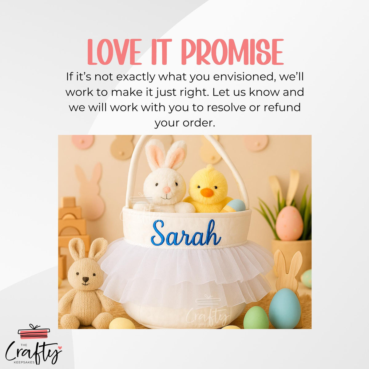 Personalised Ballet Girl Easter Basket: Embroidered Name, Velvet Skirt