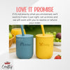 Personalised Silicone Baby Cup with Straw: Laser Engraved Toddler Learning Cup