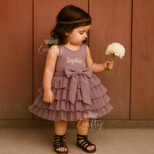 Embroidered Baby Summer Outfit: Personalised Cotton Vest & Skirt
