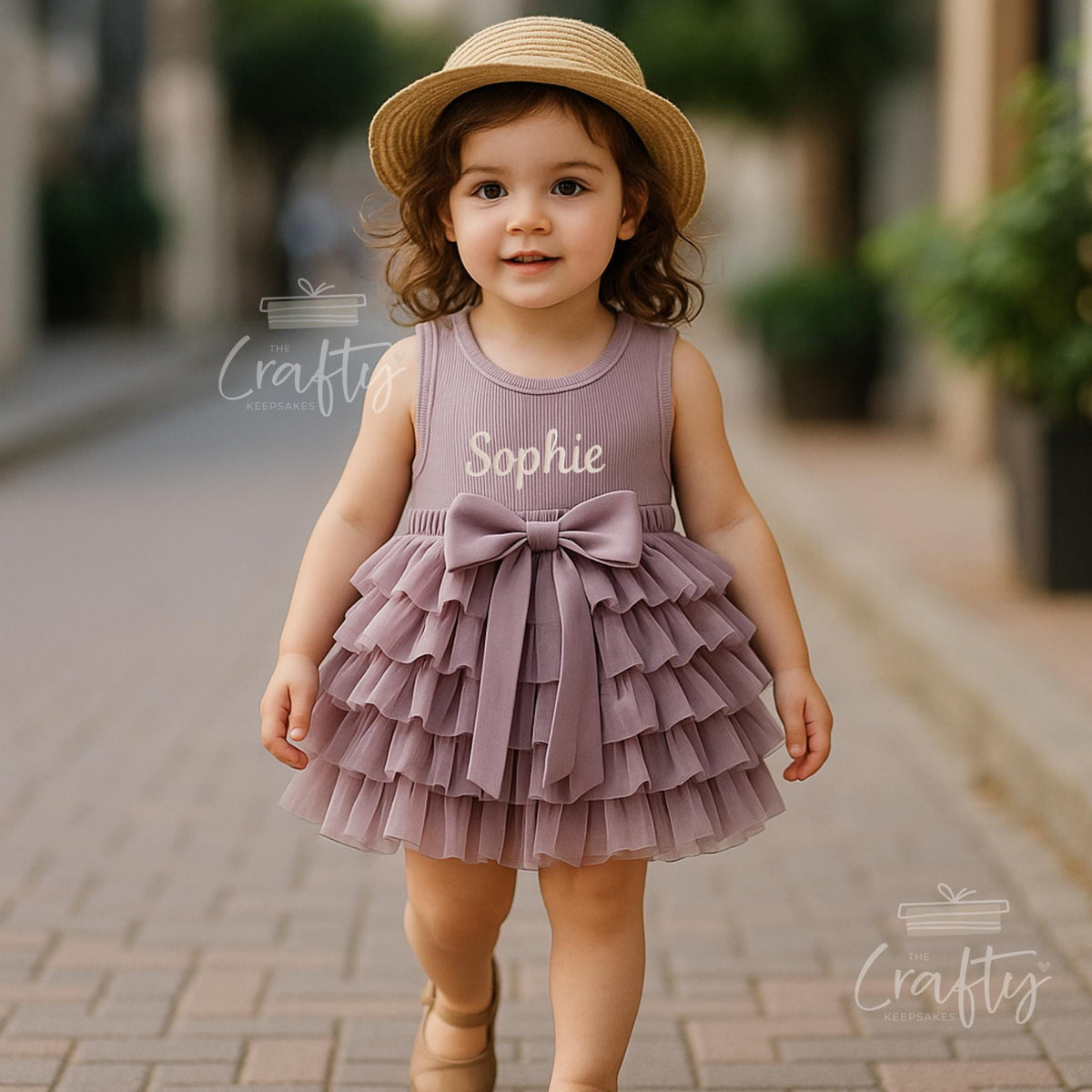 Embroidered Baby Summer Outfit: Personalised Cotton Vest & Skirt