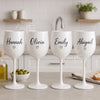 Personalised White Plastic Wine Glass: 16oz Custom Drinkware Gift
