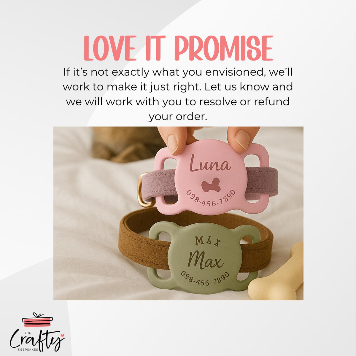 Personalized AirTag Pet Collar Tag: Engraved Silicone, Custom Dog Cat ID