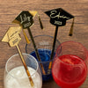 Personalised Graduation Drink Stirrers: Acrylic Class of 2025 Party Favours