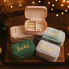 Personalised Velvet Travel Jewellery Case: Custom Keepsake Gift