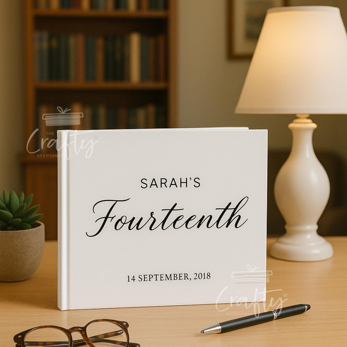 Personalised Wedding Guest Book: Foil Printed Hardback Keepsake