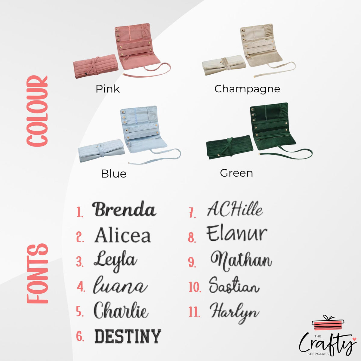 Custom Velvet Jewellery Roll: Travel Jewellery Organiser Bag, Ring Bracelet Necklace Storage, Bridesmaid Gift for Her