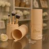 Custom Makeup Brush Holder with Lid: PU Leather Barrel Storage Cup, Portable Pen Holder, Desk Organiser Gift for Women