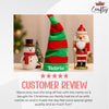 Personalised Long Christmas Hat: Custom Embroidered Elf Hat, Red and White or Red and Green Extra Tall Holiday Hat, Party Costume Fun