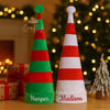 Personalised Long Christmas Hat: Custom Embroidered Elf Hat, Red and White or Red and Green Extra Tall Holiday Hat, Party Costume Fun