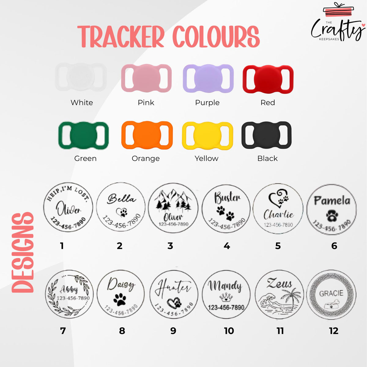 Personalized AirTag Pet Collar Tag: Engraved Silicone, Custom Dog Cat ID