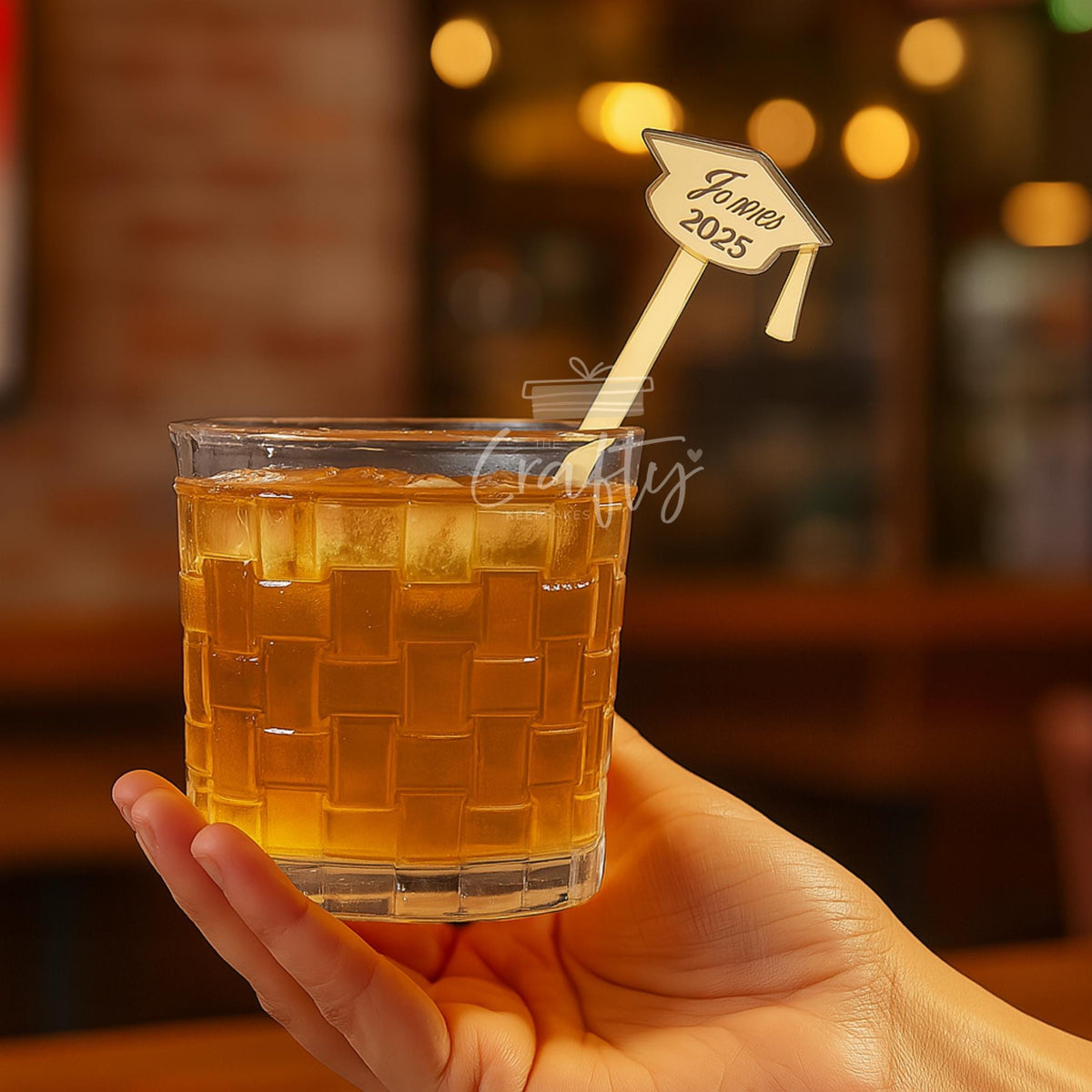 Personalised Graduation Drink Stirrers: Acrylic Class of 2025 Party Favours