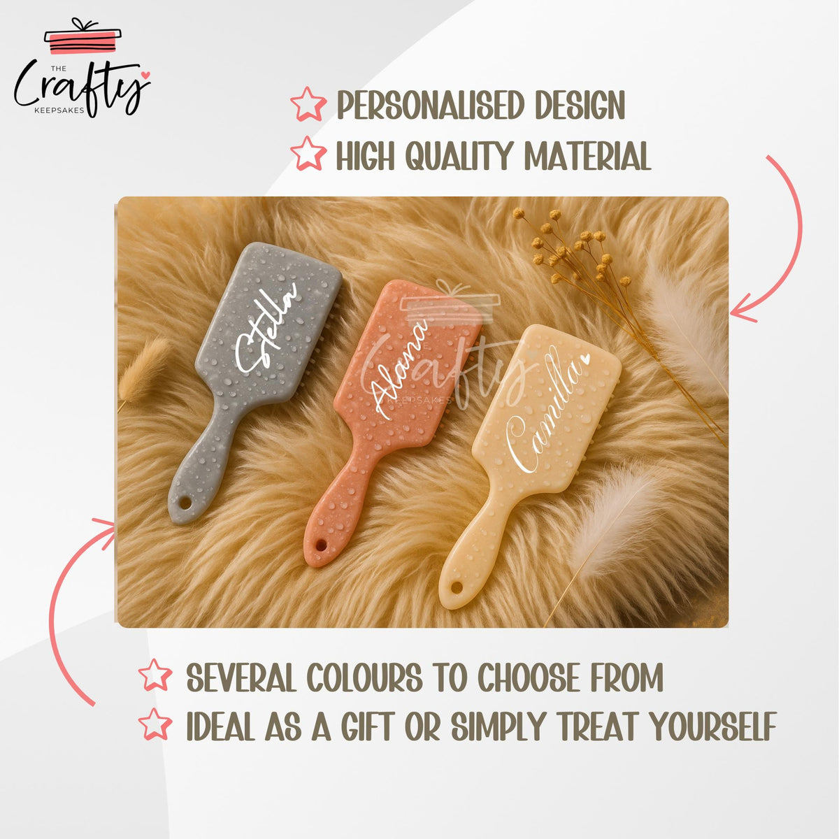 Personalized Engraved Hairbrush: Custom Hair Care Gift