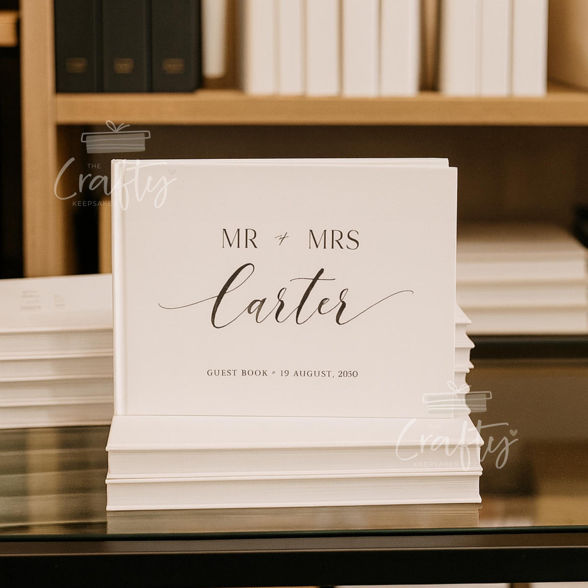 Personalised Wedding Guest Book: Foil Printed Hardback Keepsake
